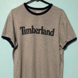 Gray Timberland T-shirt.
